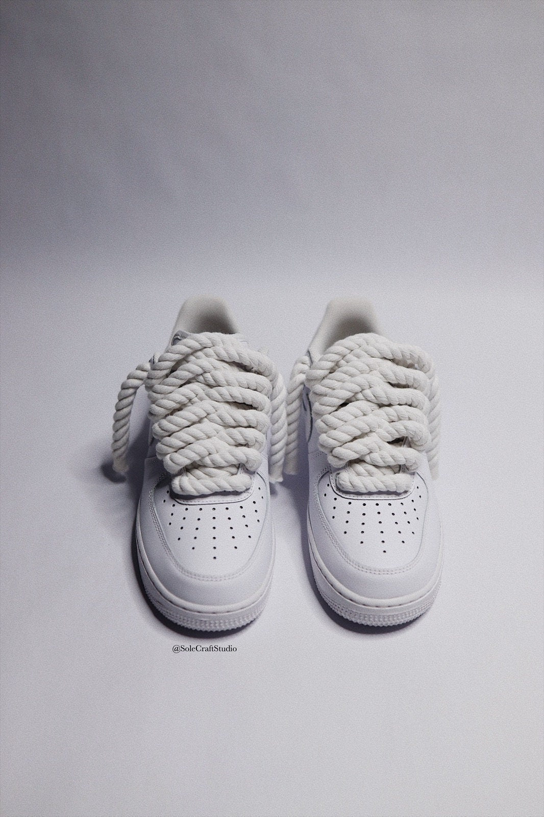 White Rope Laces | Rope Lace AF1 | solecraftstudio
