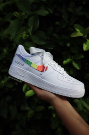 Personalized Wedding Sneakers | Air Force 1 Rainbow | solecraftstudio