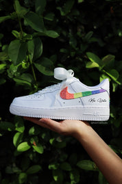 Personalized Wedding Sneakers | Air Force 1 Rainbow | solecraftstudio