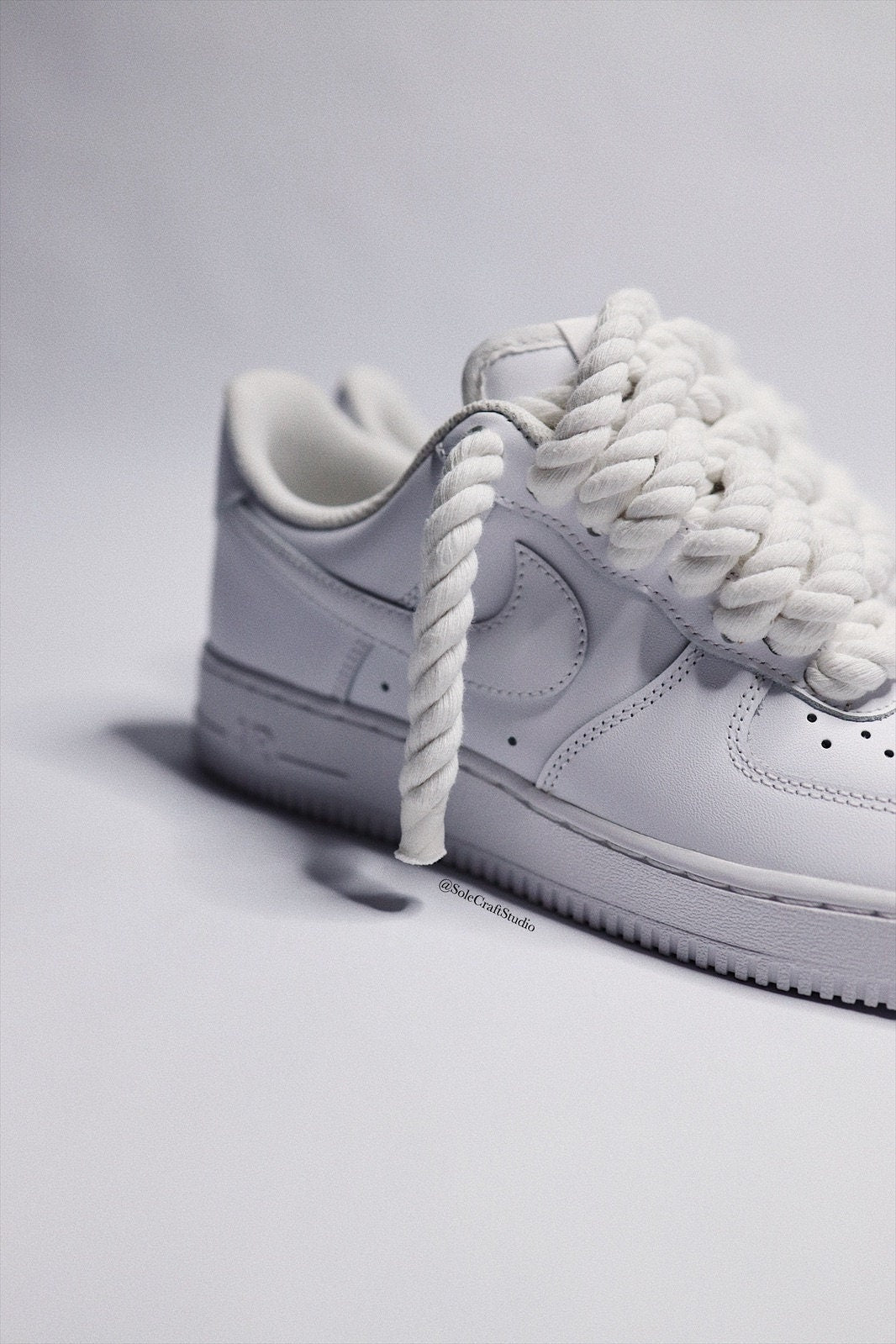 White Rope Laces | Rope Lace AF1 | solecraftstudio