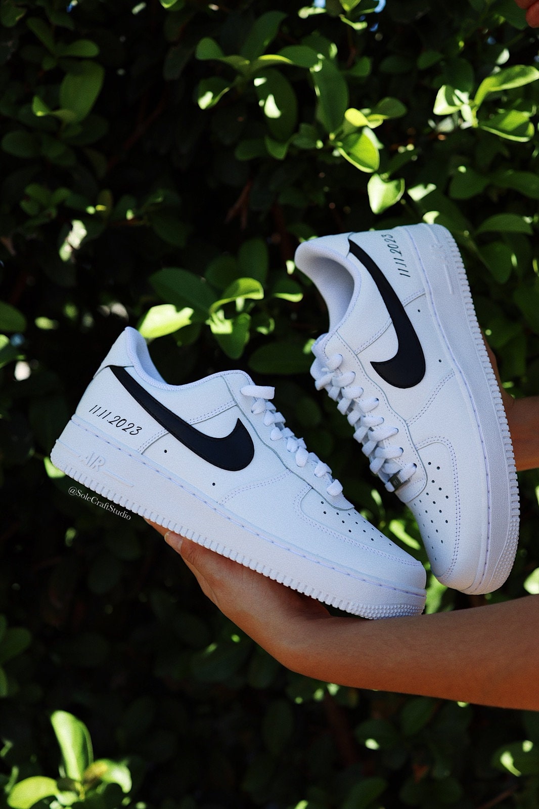 Bride and Groom Jordans | Air Force 1 Black | solecraftstudio
