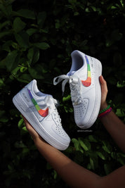 Personalized Wedding Sneakers | Air Force 1 Rainbow | solecraftstudio