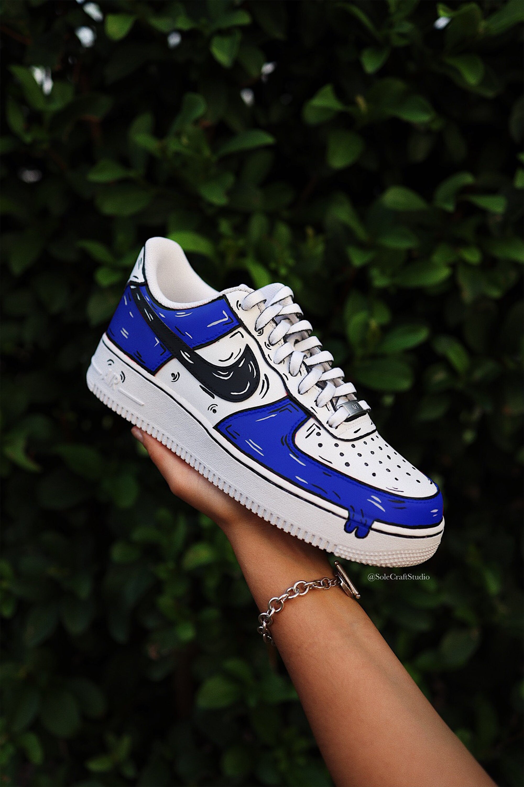 Air Force 1 Sneakers | Cartoon Drip Painted Sneakers | solecraftstudio