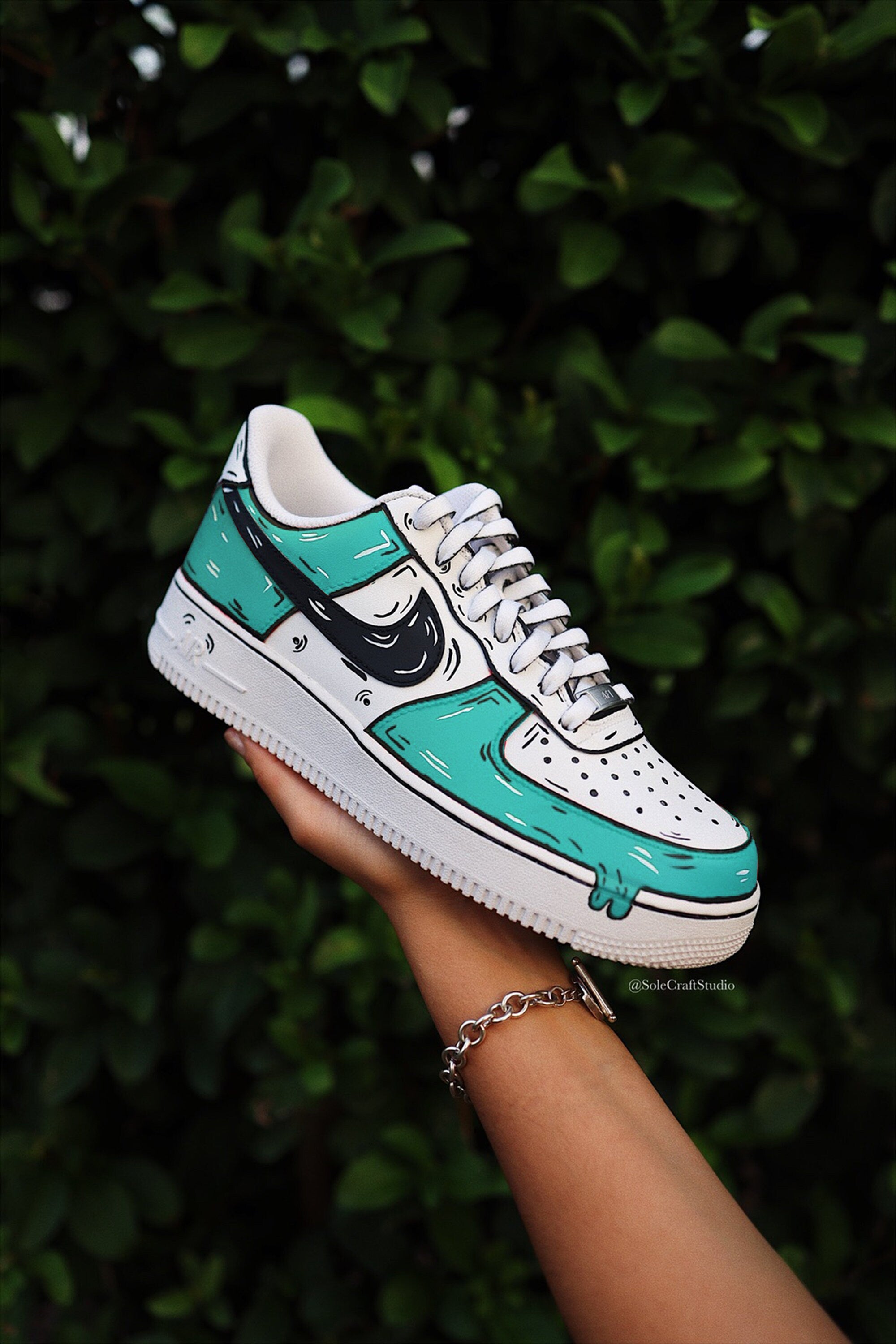 Air Force 1 Sneakers | Cartoon Drip Painted Sneakers | solecraftstudio