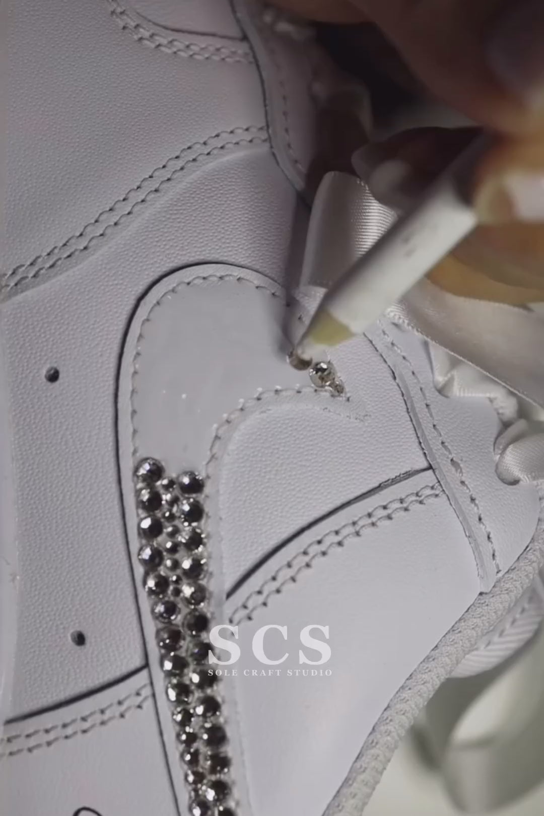 Wedding Shoes - AF1 Crystals | Bridal Sneakers | solecraftstudio