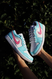 Light Blue and Pink Nike Shoes | AJ1 Miami Vice | solecraftstudio