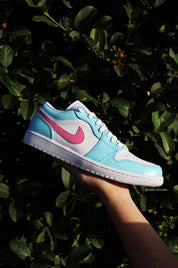 Light Blue and Pink Nike Shoes | AJ1 Miami Vice | solecraftstudio