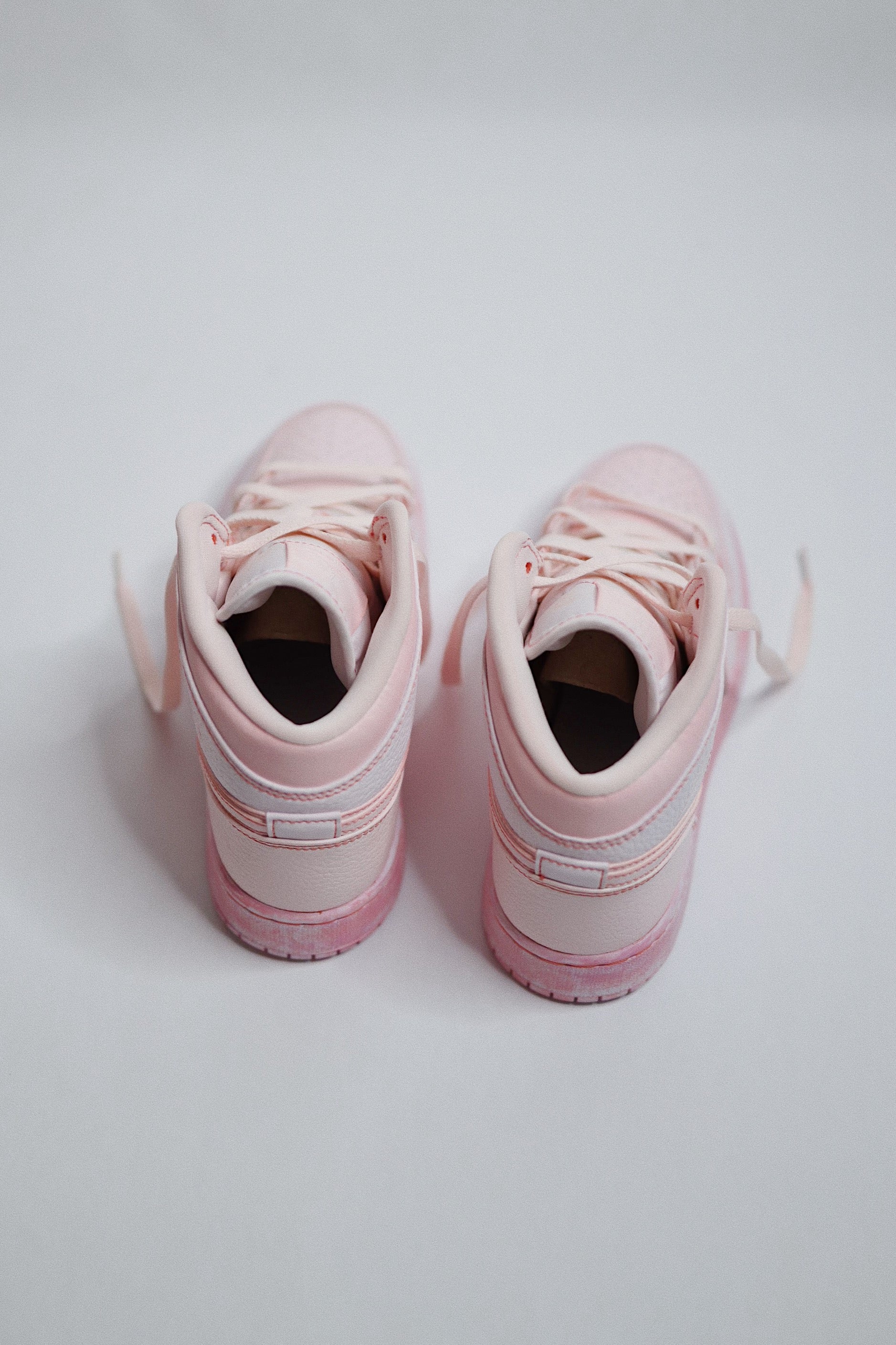 AJ1 Washed Pink Dye — Sample Pair