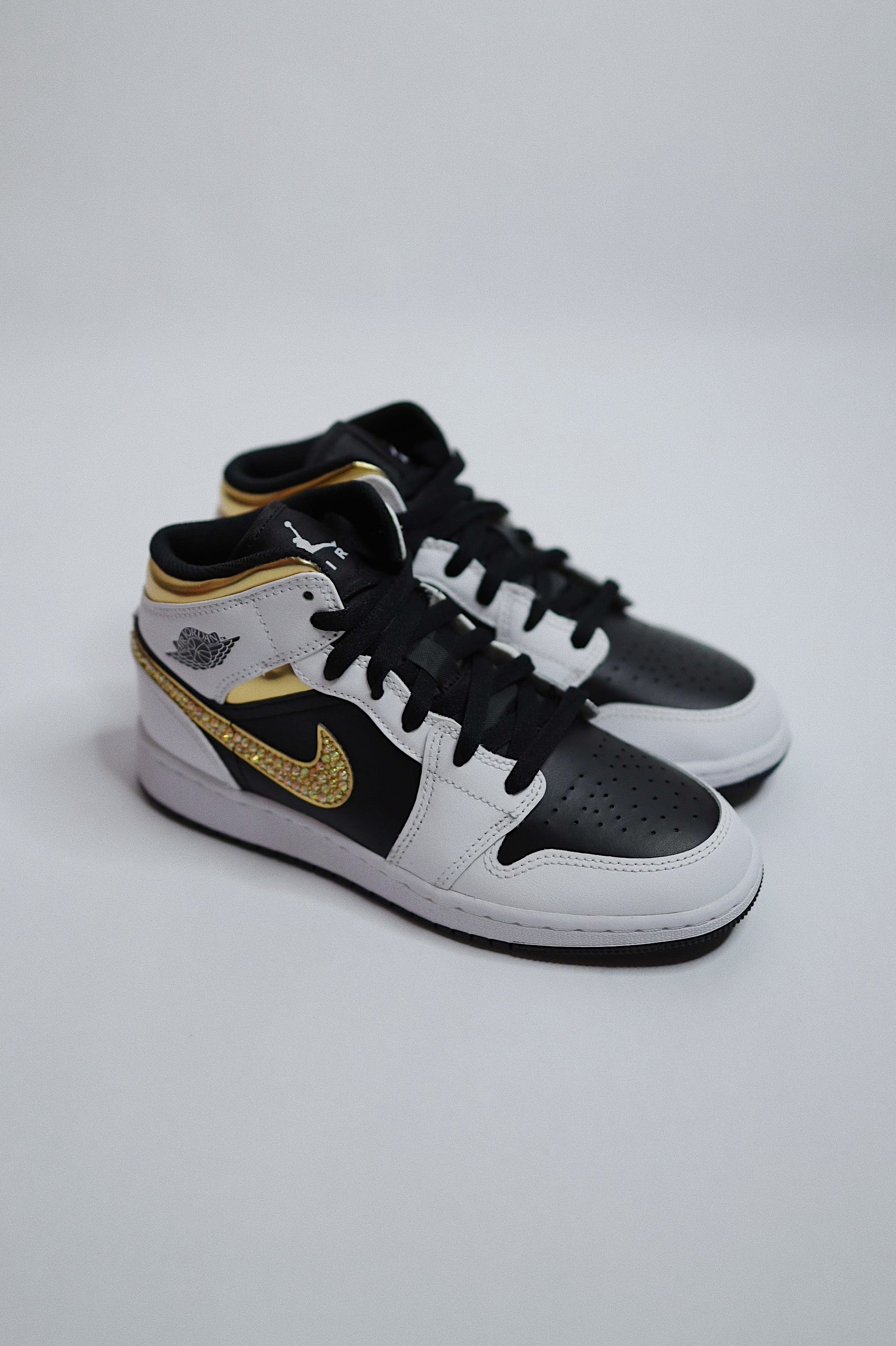 AJ1 Black Gold Bling  — Sample Pair