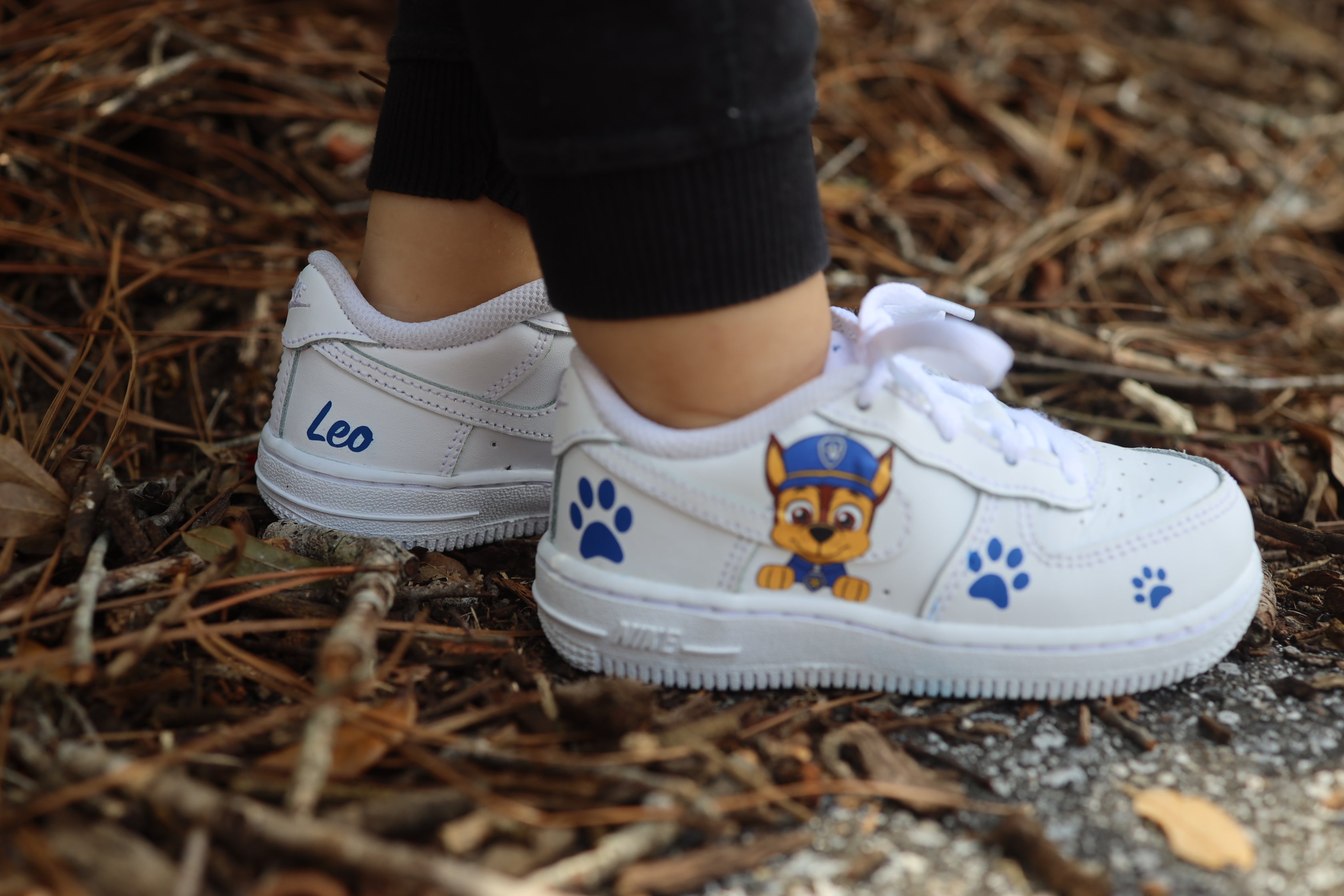 Paw Patrol Toddler Boy Air Force 1 Low Custom Kids Shoes Hand Painted AF1 Sneakers