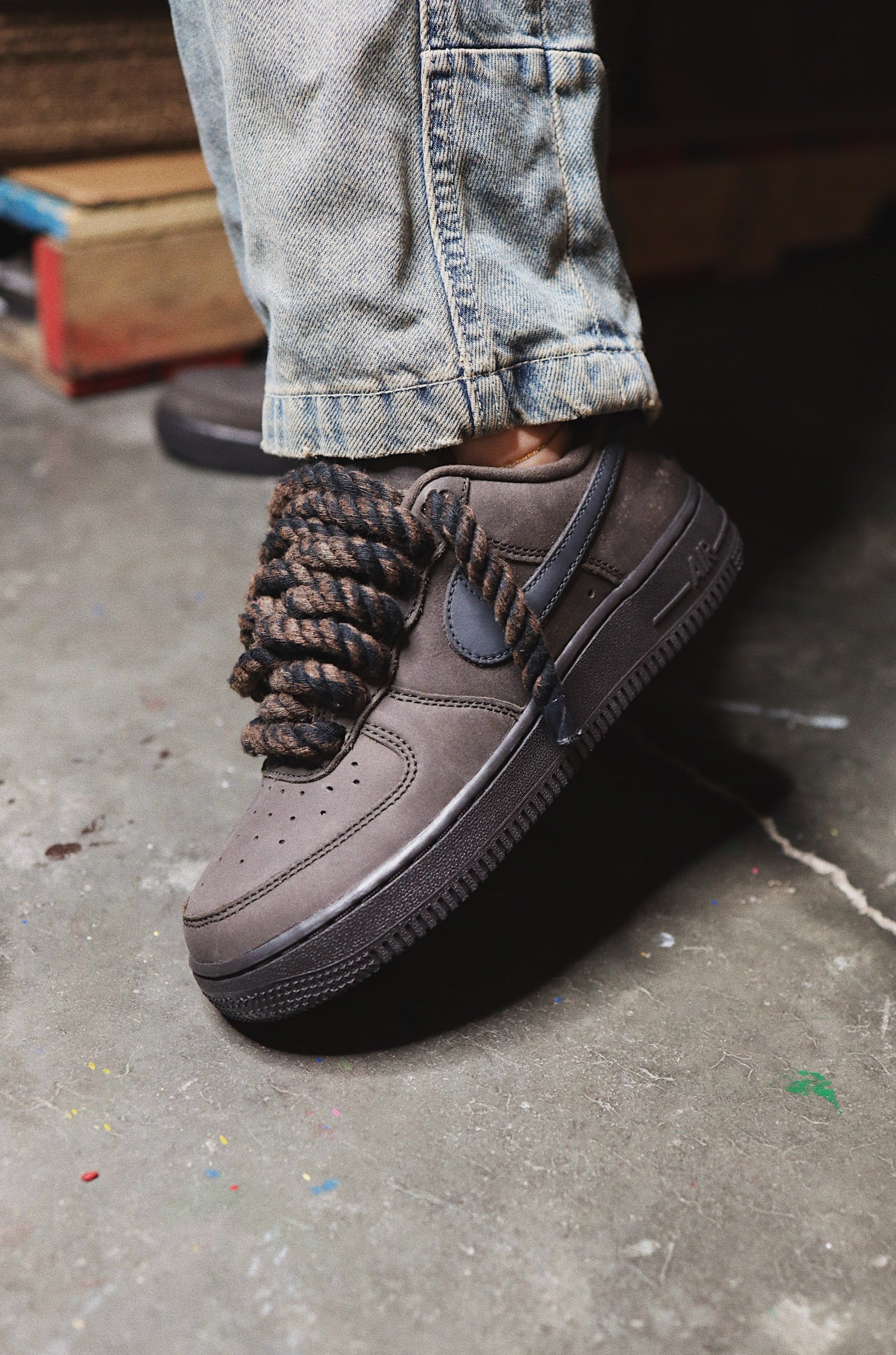 Grizzly Rope Laces Air Force 1 Custom Sneakers solecraftstudio