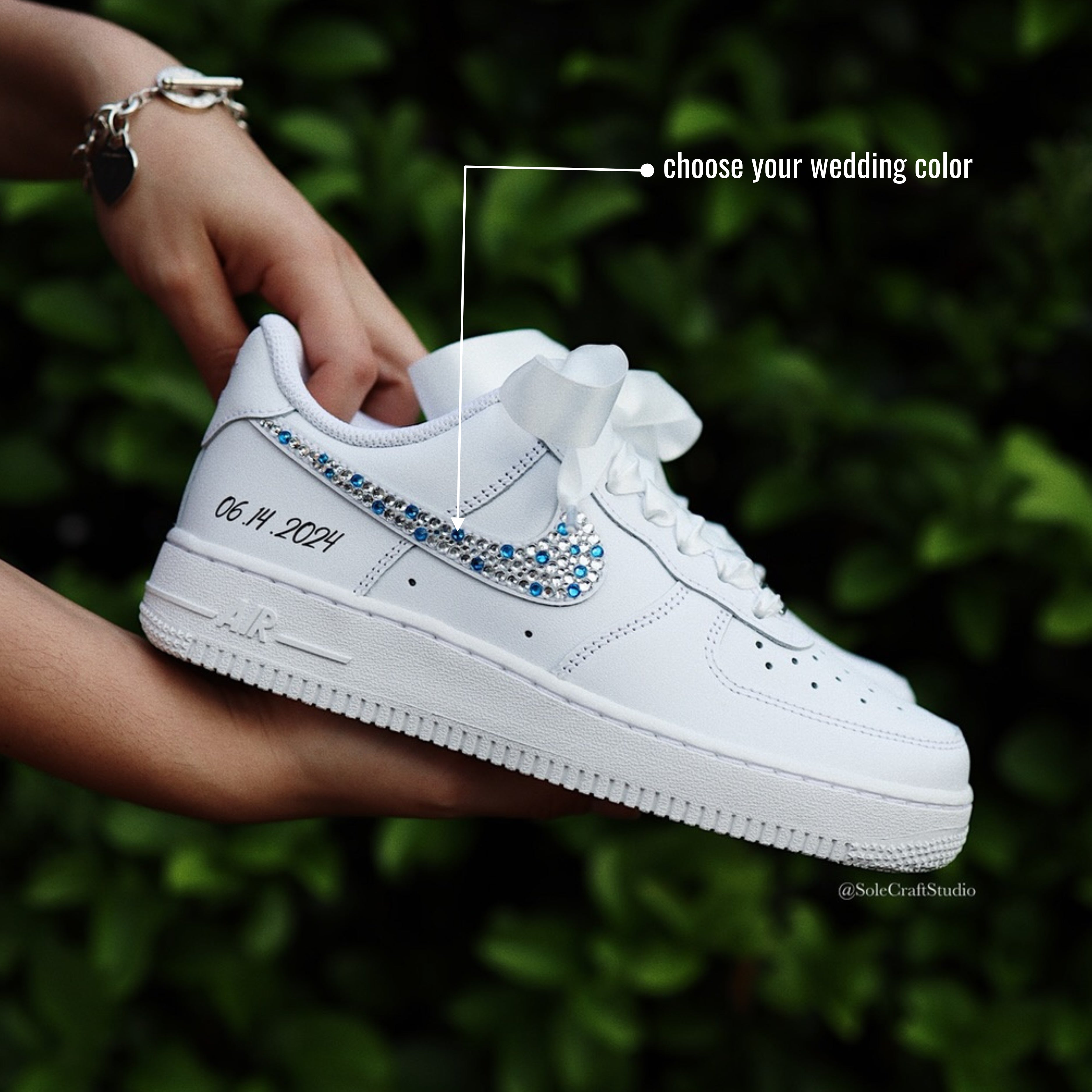 Bride and Groom Matching Shoes | Air Force 1 | solecraftstudio