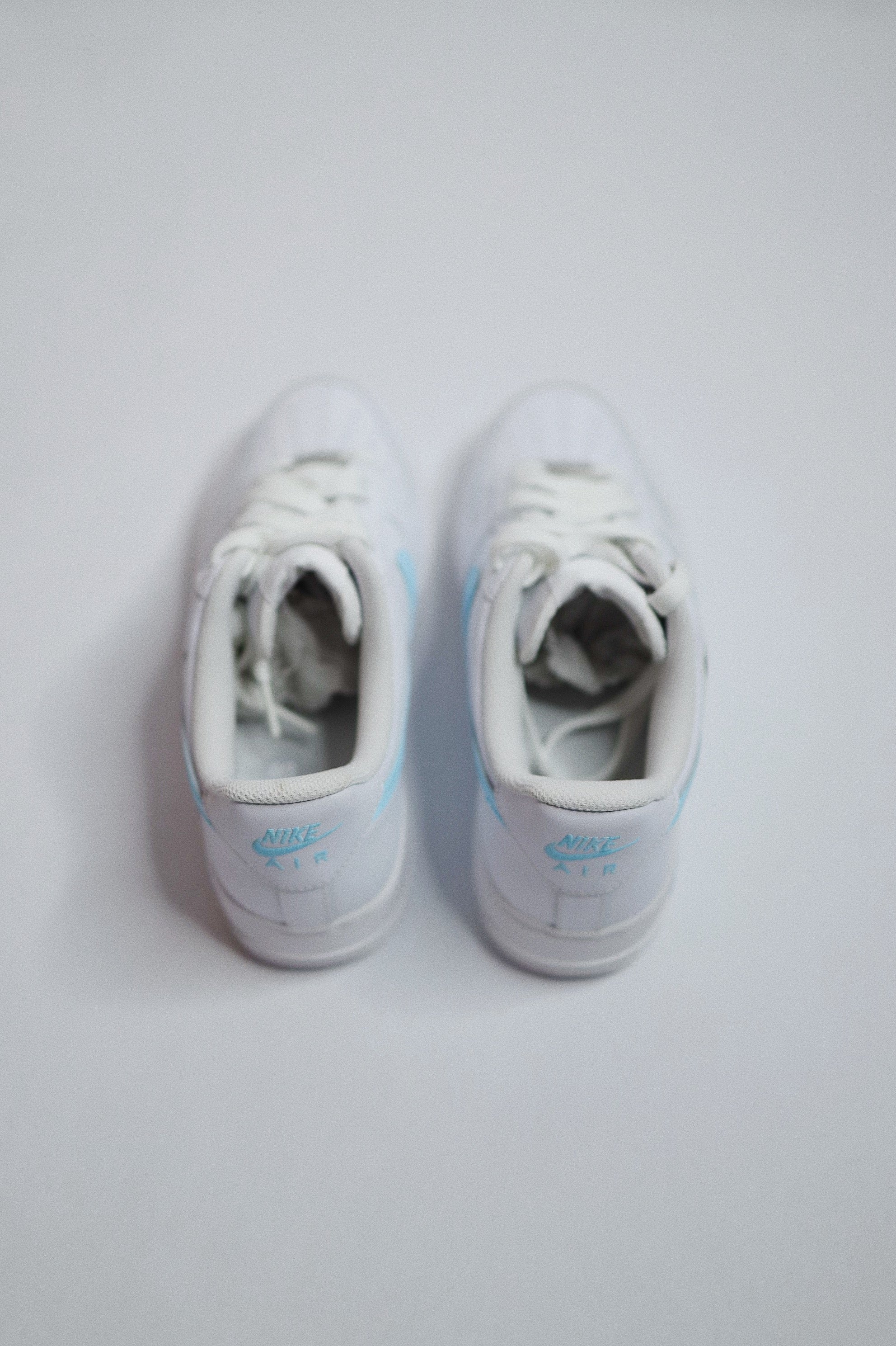 AF1 Blue Swoosh Butterflies — Sample Pair