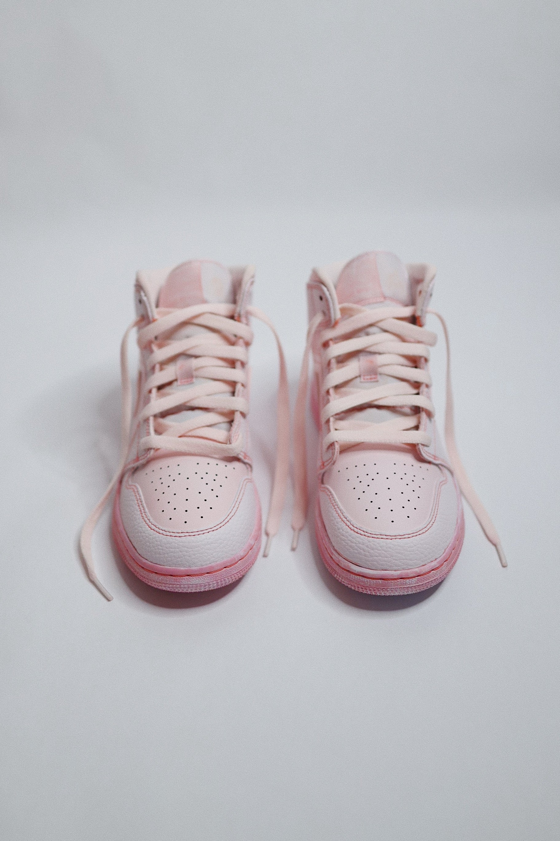 AJ1 Washed Pink Dye — Sample Pair