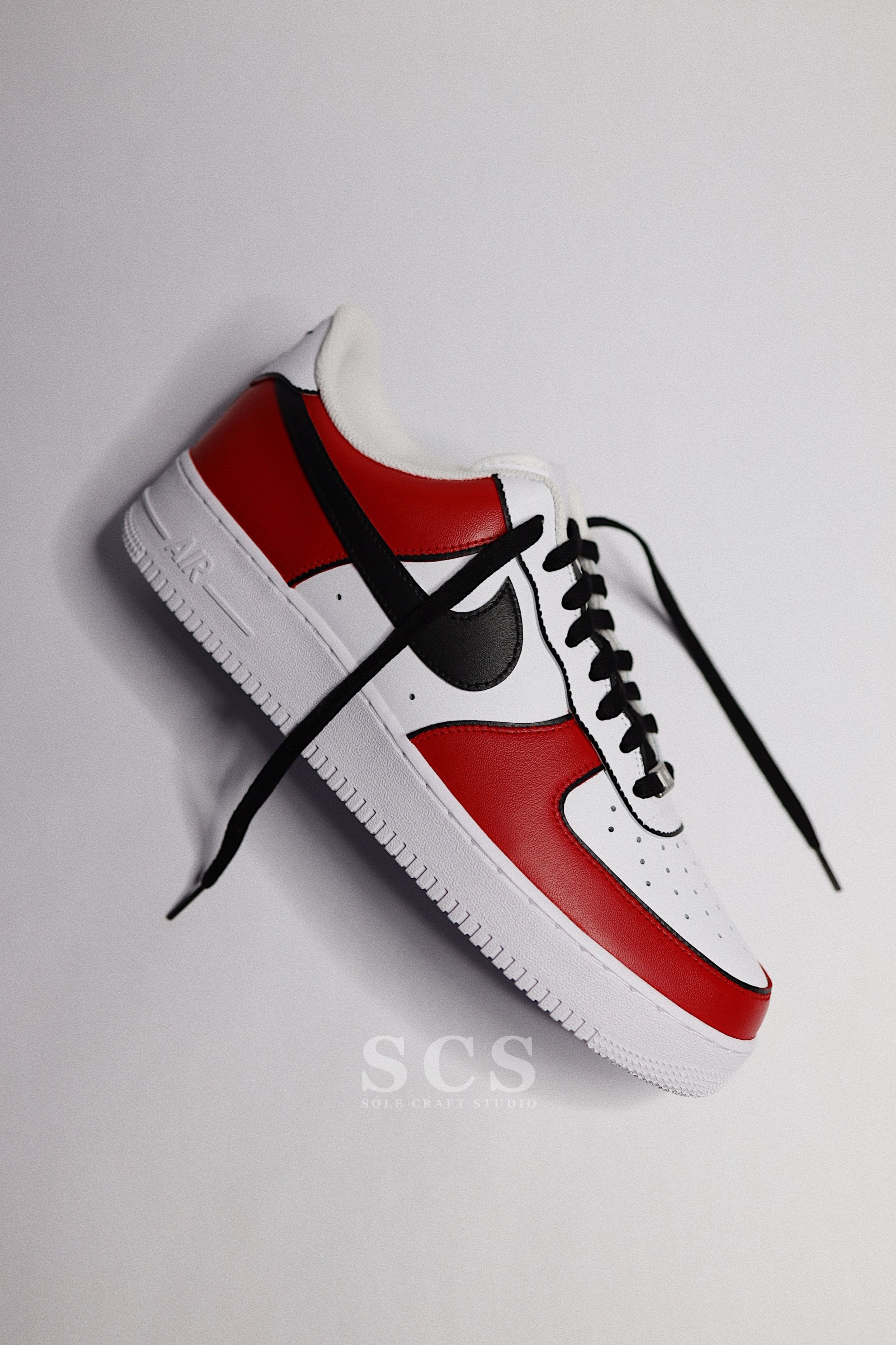 af1 red black white