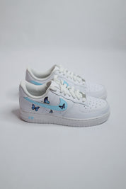 AF1 Blue Swoosh Butterflies — Sample Pair