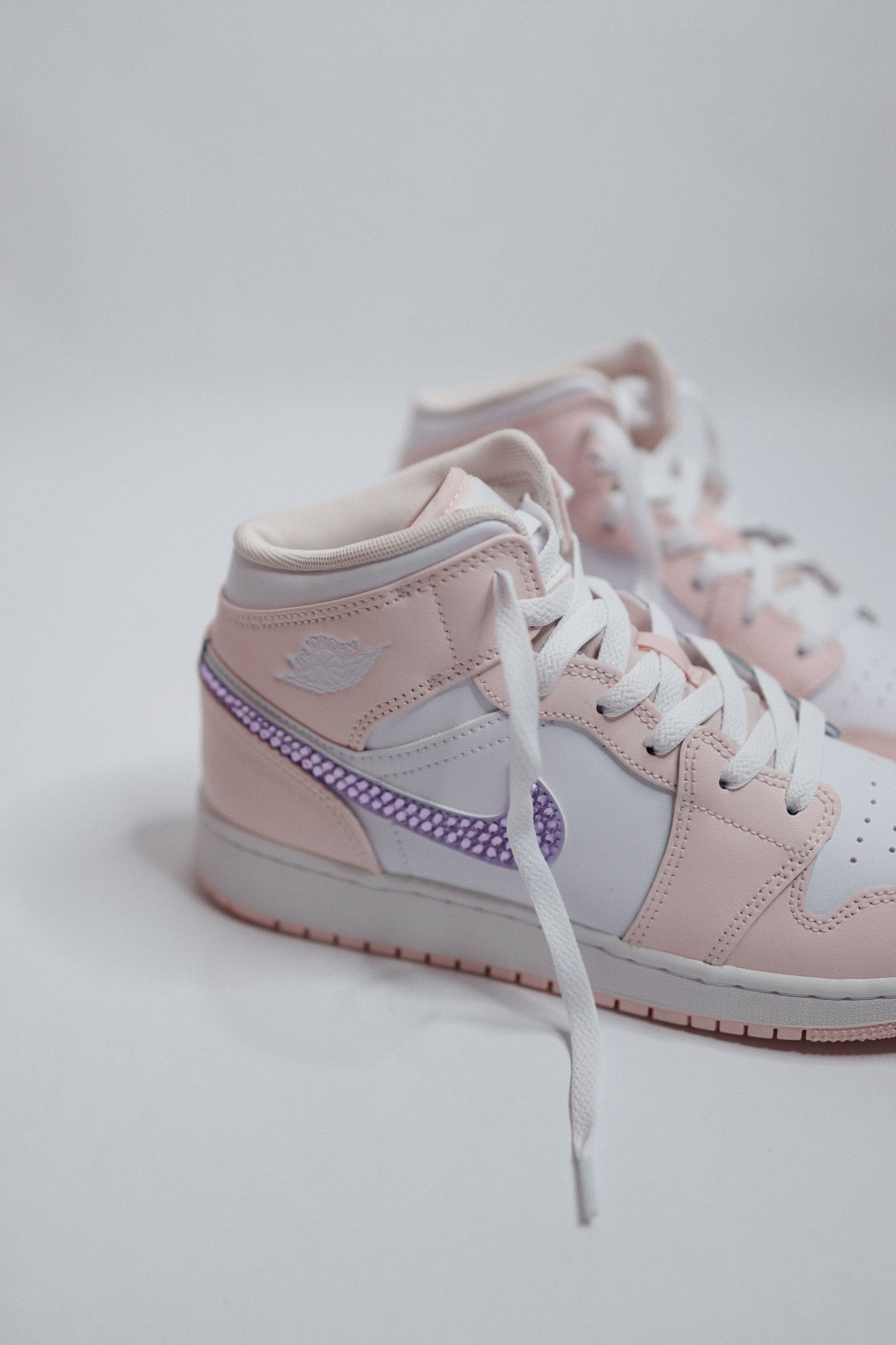 AJ1 Light Pink Bling  — Sample Pair