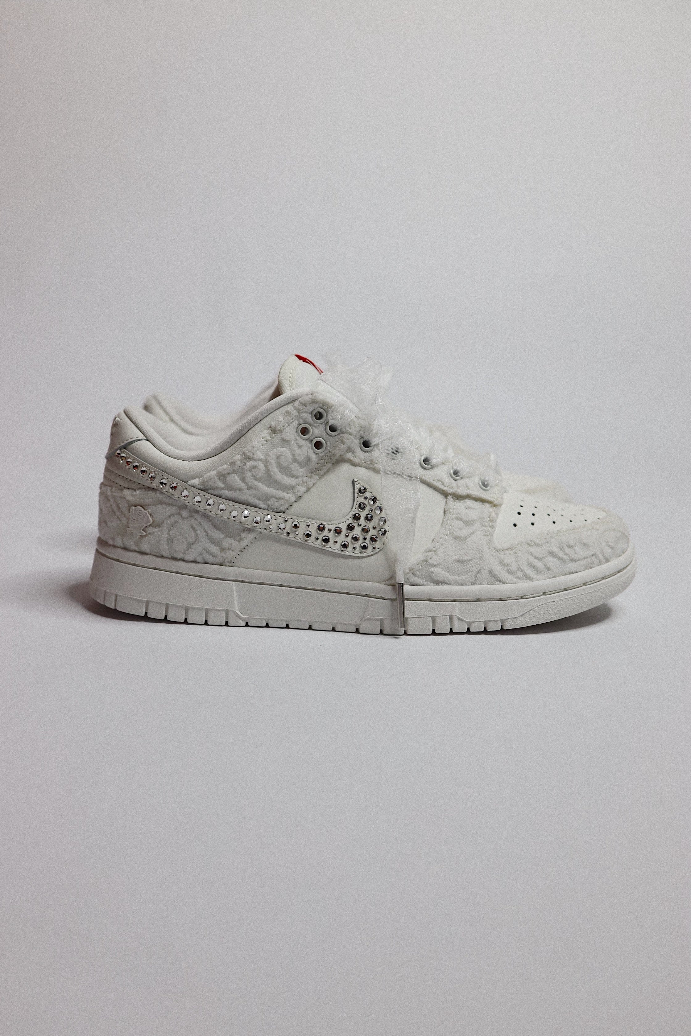Custom Roses On Dunks Custom Wedding Shoes | Rosa Preciosa Dunks | solecraftstudio