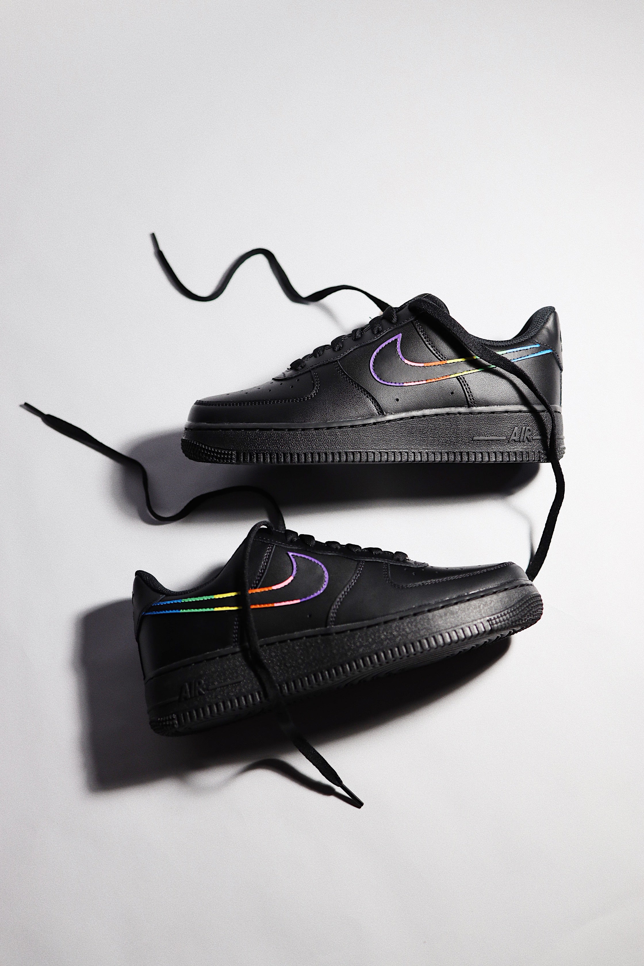 AF1 Rainbow Outline | Multicolor Pride Swoosh | solecraftstudio