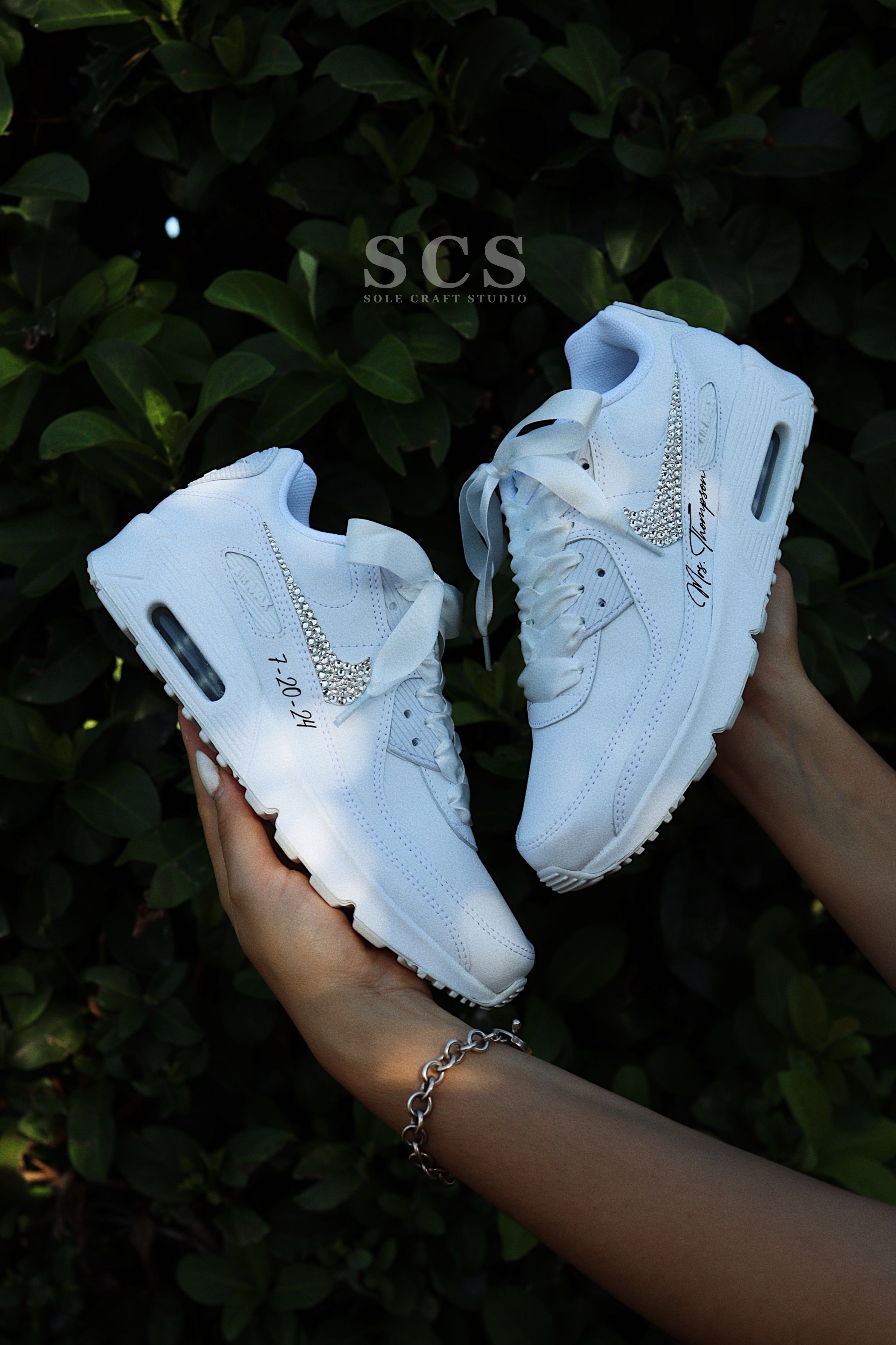 Nike Bridal Sneakers | Air Max 90 Shoes | solecraftstudio