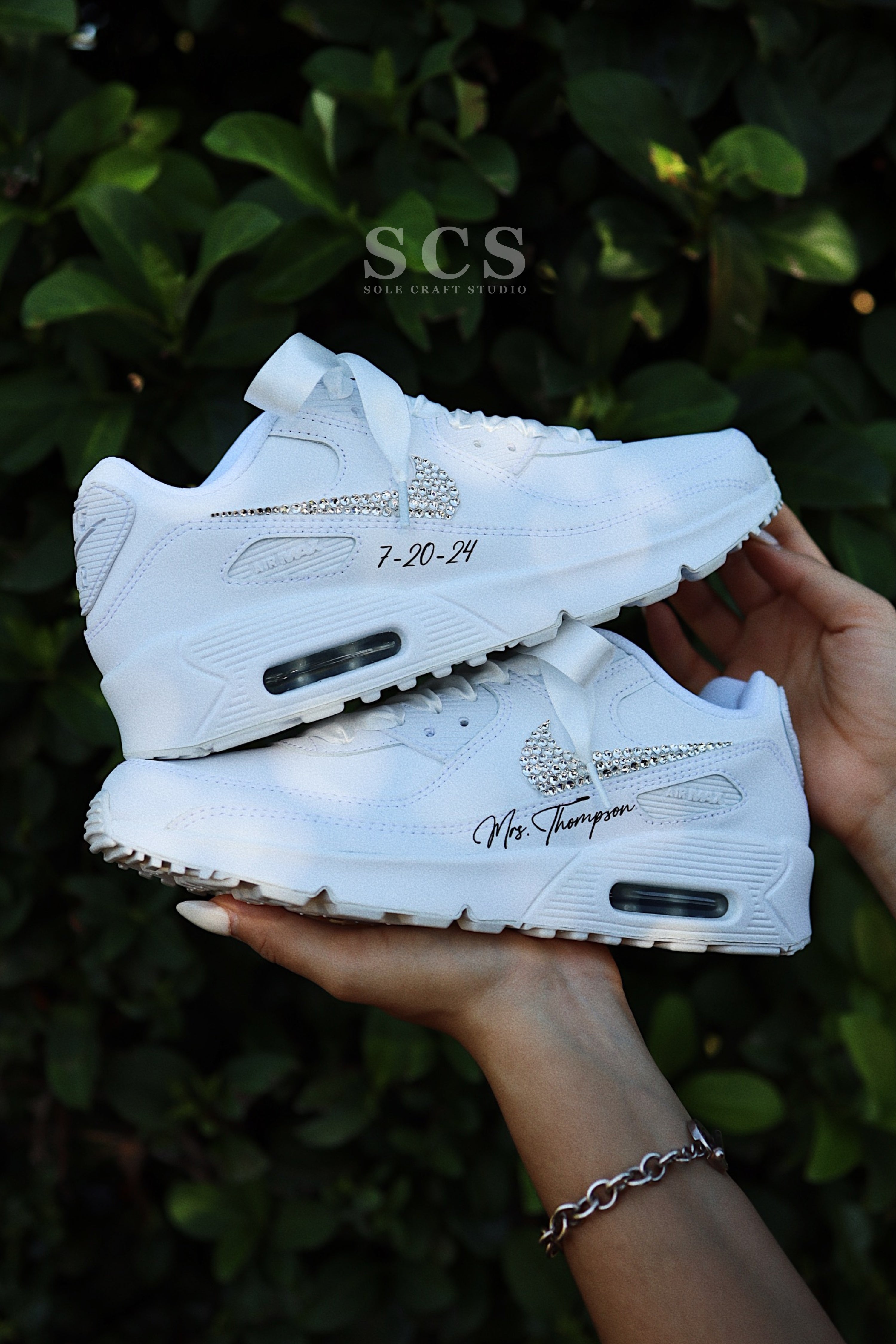 Nike Bridal Sneakers | Air Max 90 Shoes | solecraftstudio