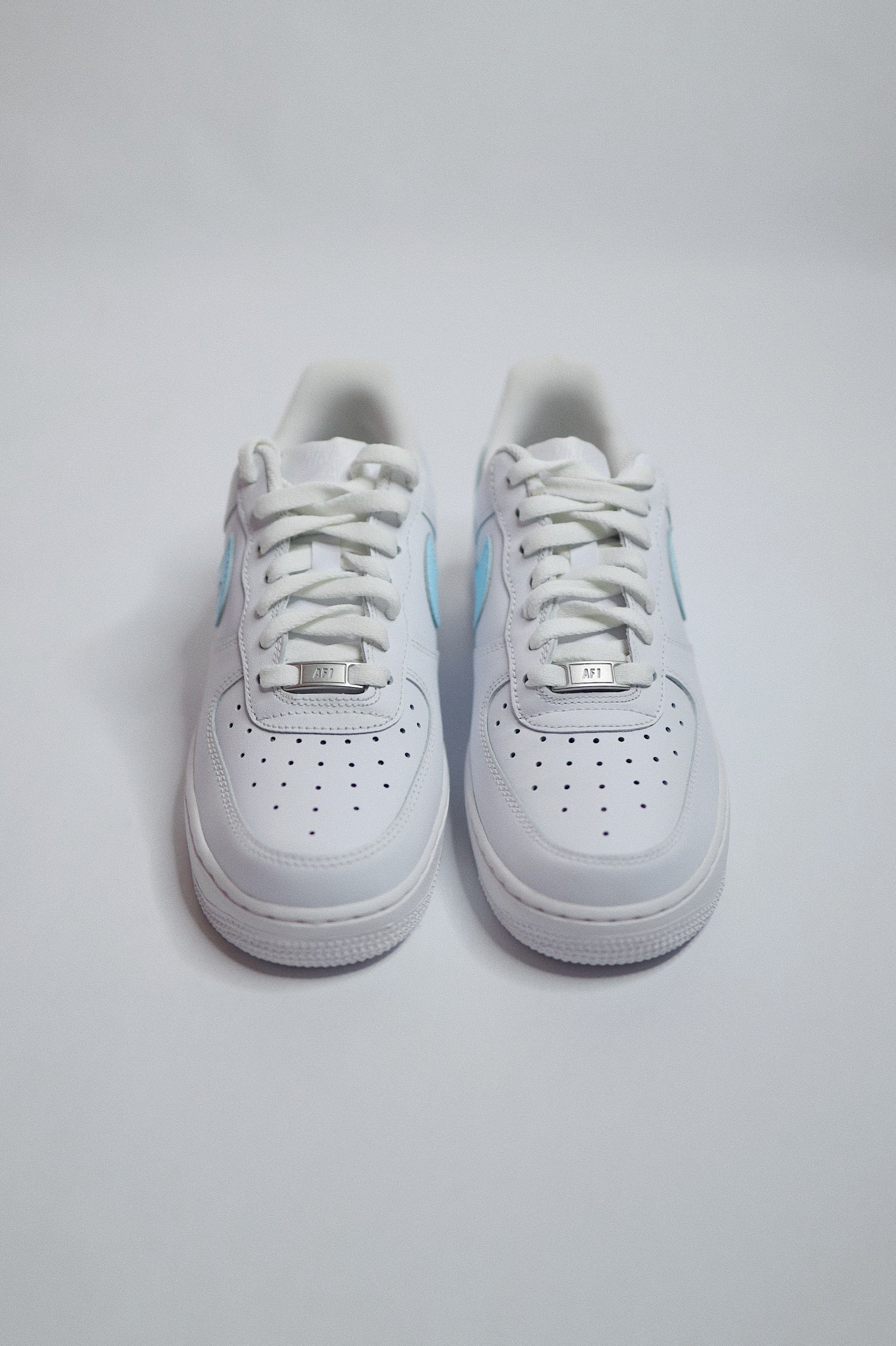 AF1 Blue Swoosh Butterflies — Sample Pair