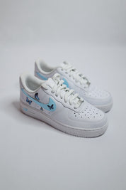 AF1 Blue Swoosh Butterflies — Sample Pair