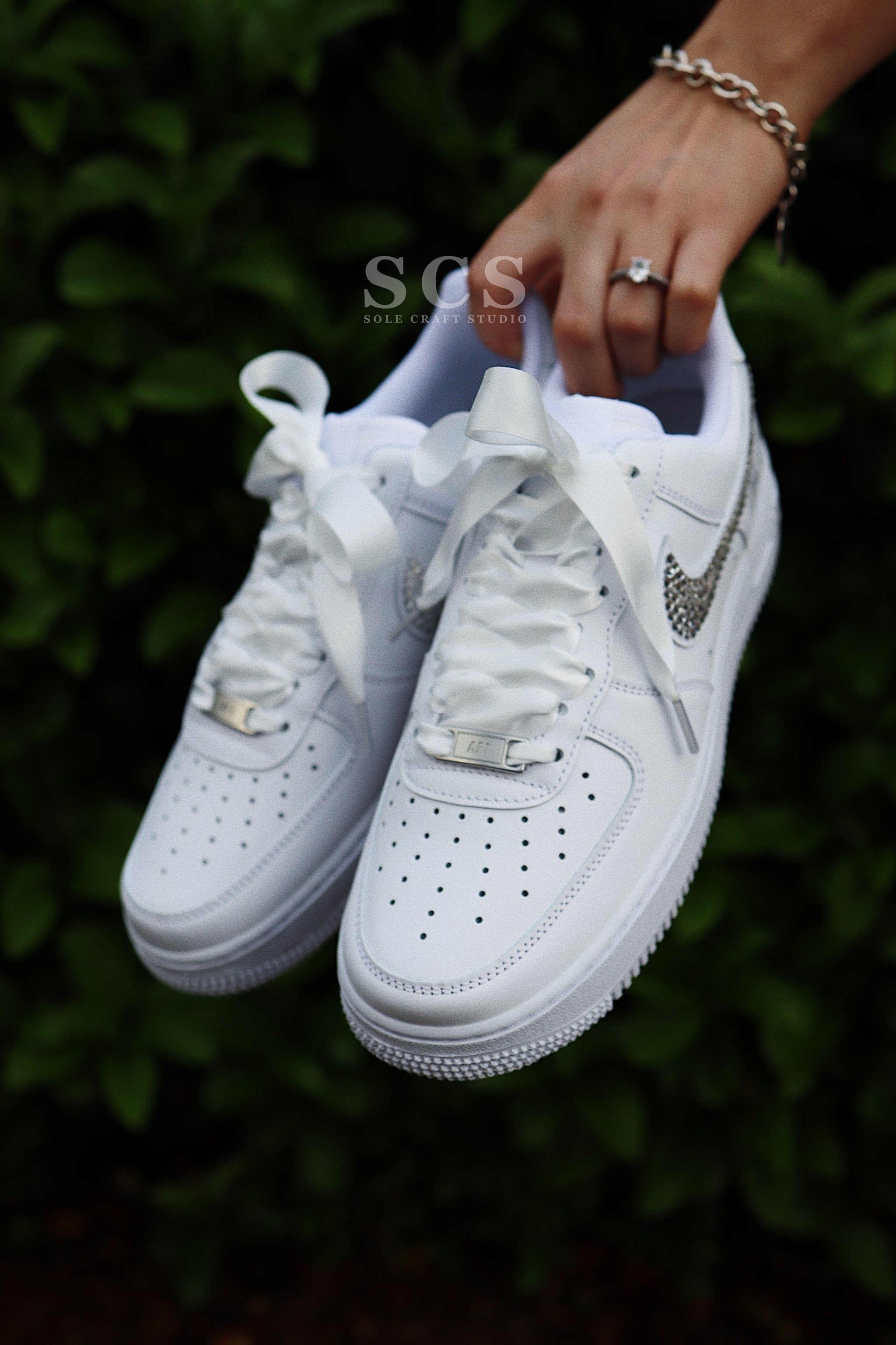Weeding Af1 Bridal Sneakers | Nike Air Force 1 Wedding Shoes | solecraftstudio