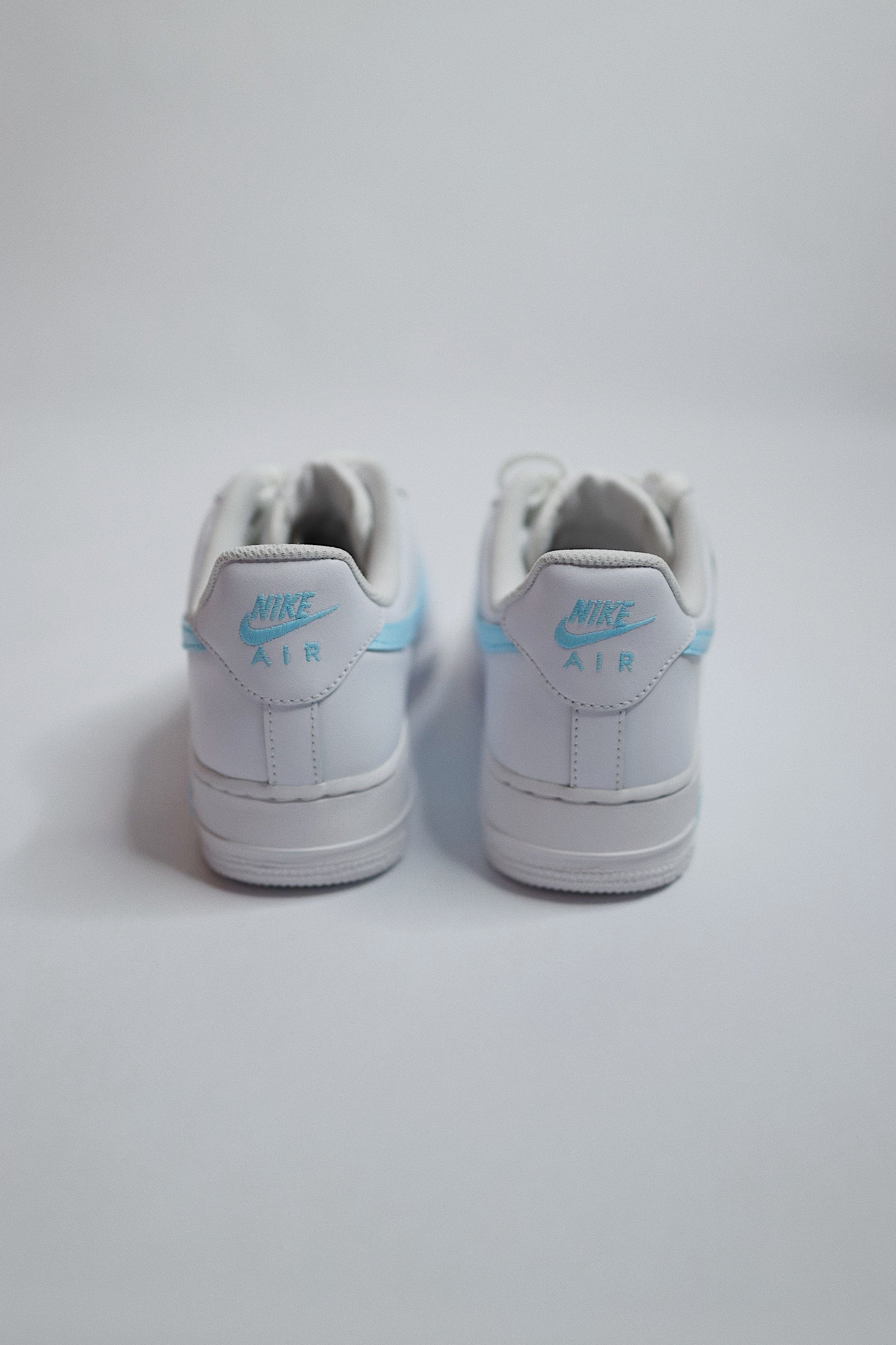 AF1 Blue Swoosh Butterflies — Sample Pair