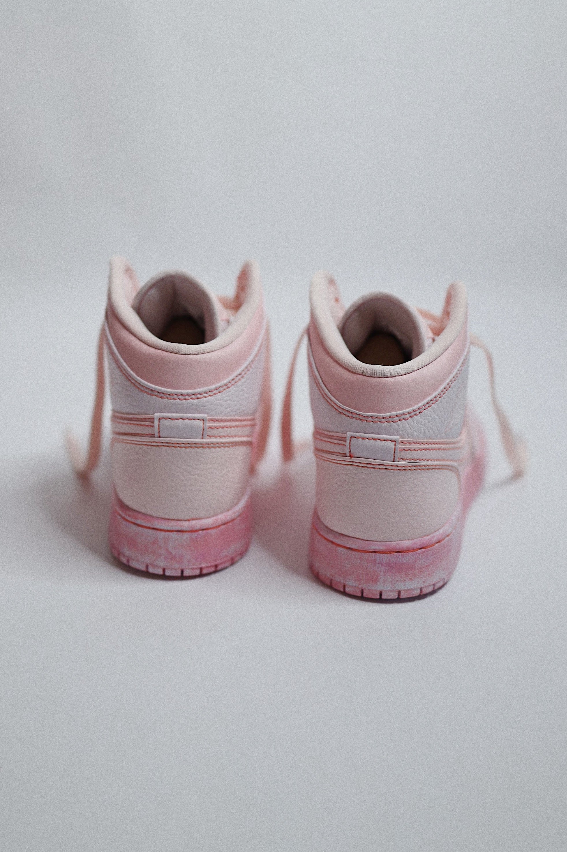 AJ1 Washed Pink Dye — Sample Pair