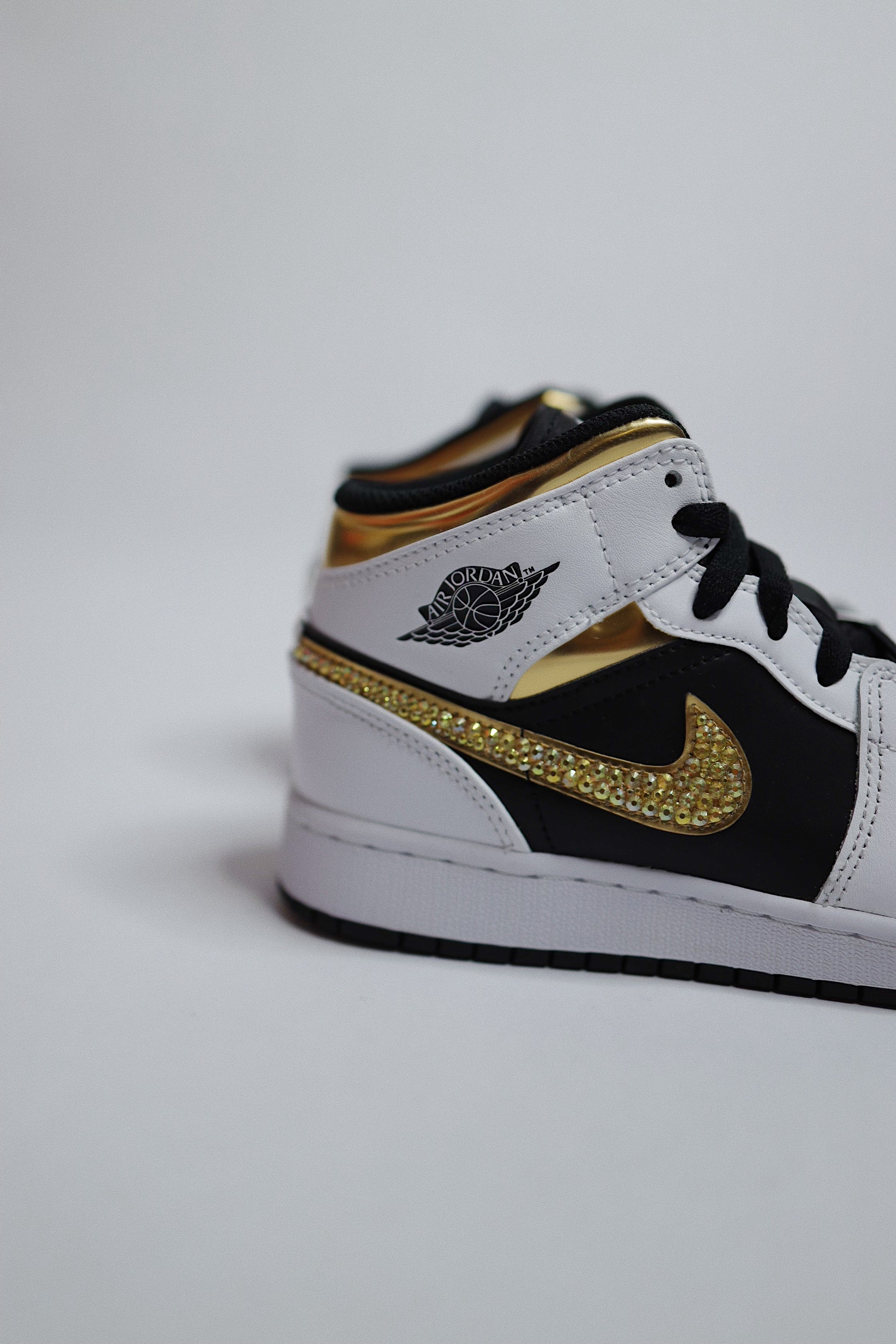 AJ1 Black Gold Bling  — Sample Pair