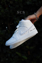 Custom Wedding Shoes | Air Jordan 1 Sneakers | solecraftstudio
