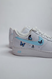 AF1 Blue Swoosh Butterflies — Sample Pair