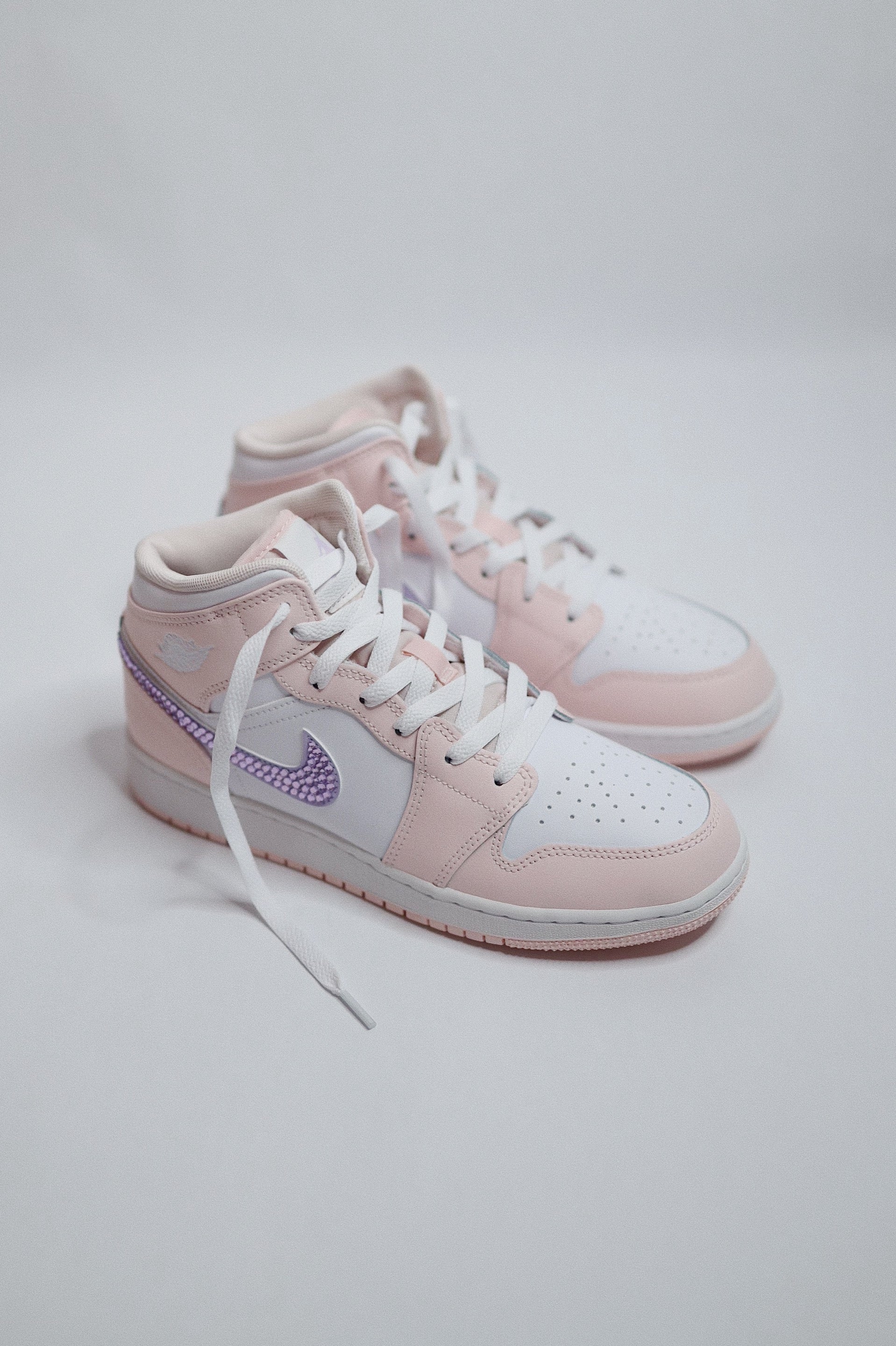 AJ1 Light Pink Bling  — Sample Pair