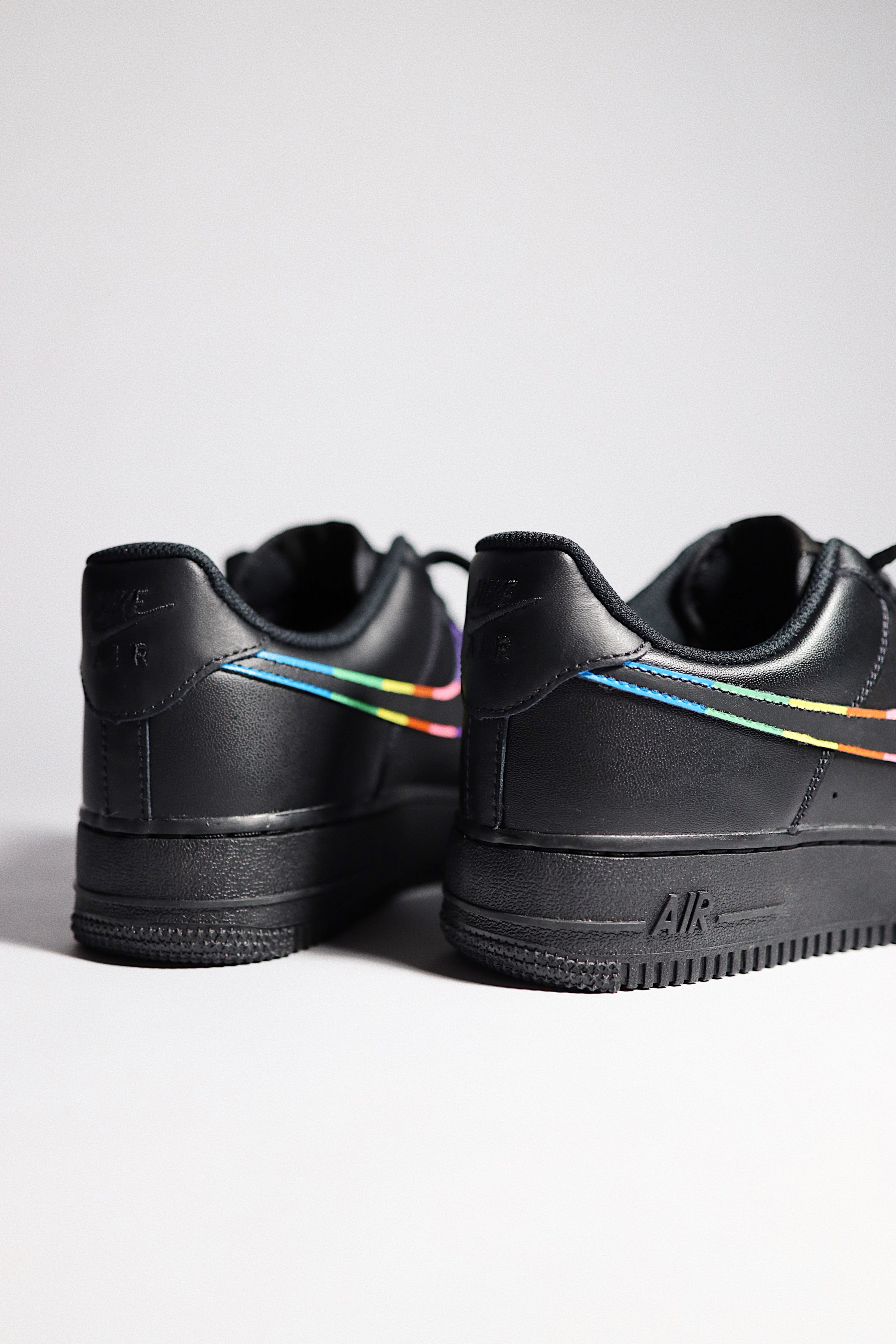 AF1 Rainbow Outline | Multicolor Pride Swoosh | solecraftstudio