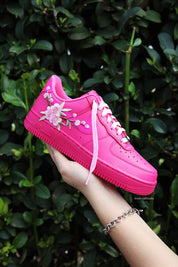 Embroidered Blossom Flower Patch Custom Hot Pink Air Force 1