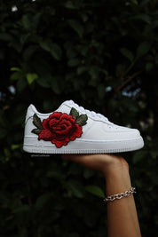 Embroidered Red Rose Flower Custom Air Force 1