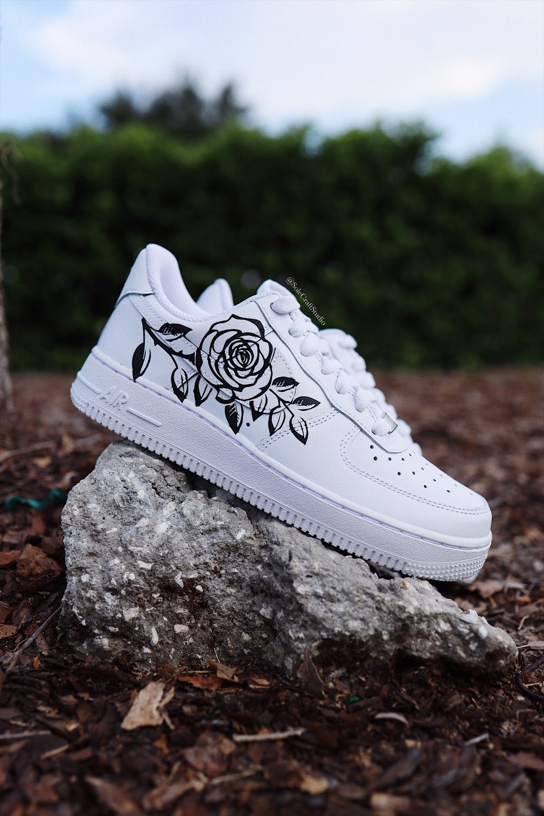 Air Force 1 Rose | AF1 Black Rose | solecraftstudio