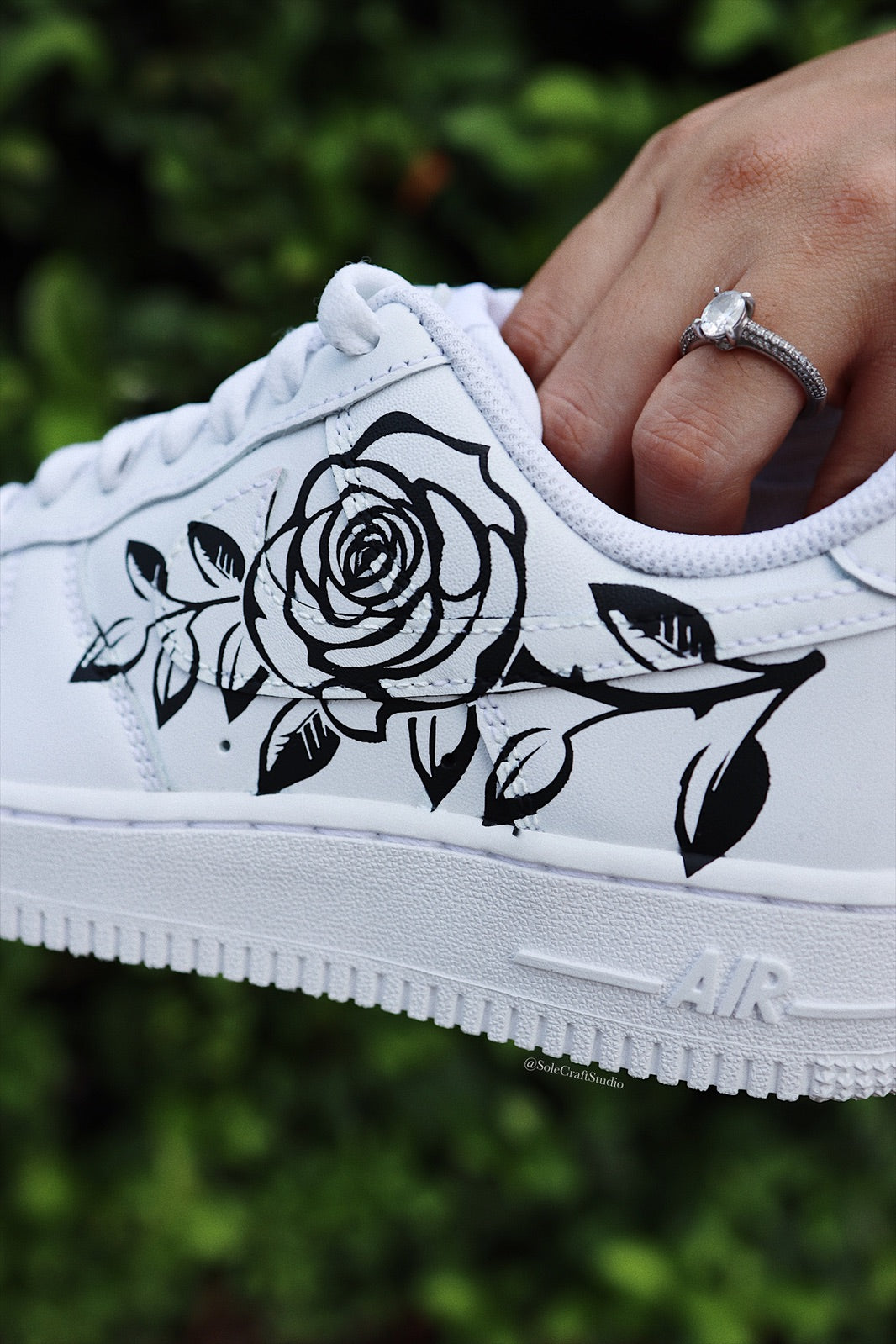 Air Force 1 Rose | AF1 Black Rose | solecraftstudio