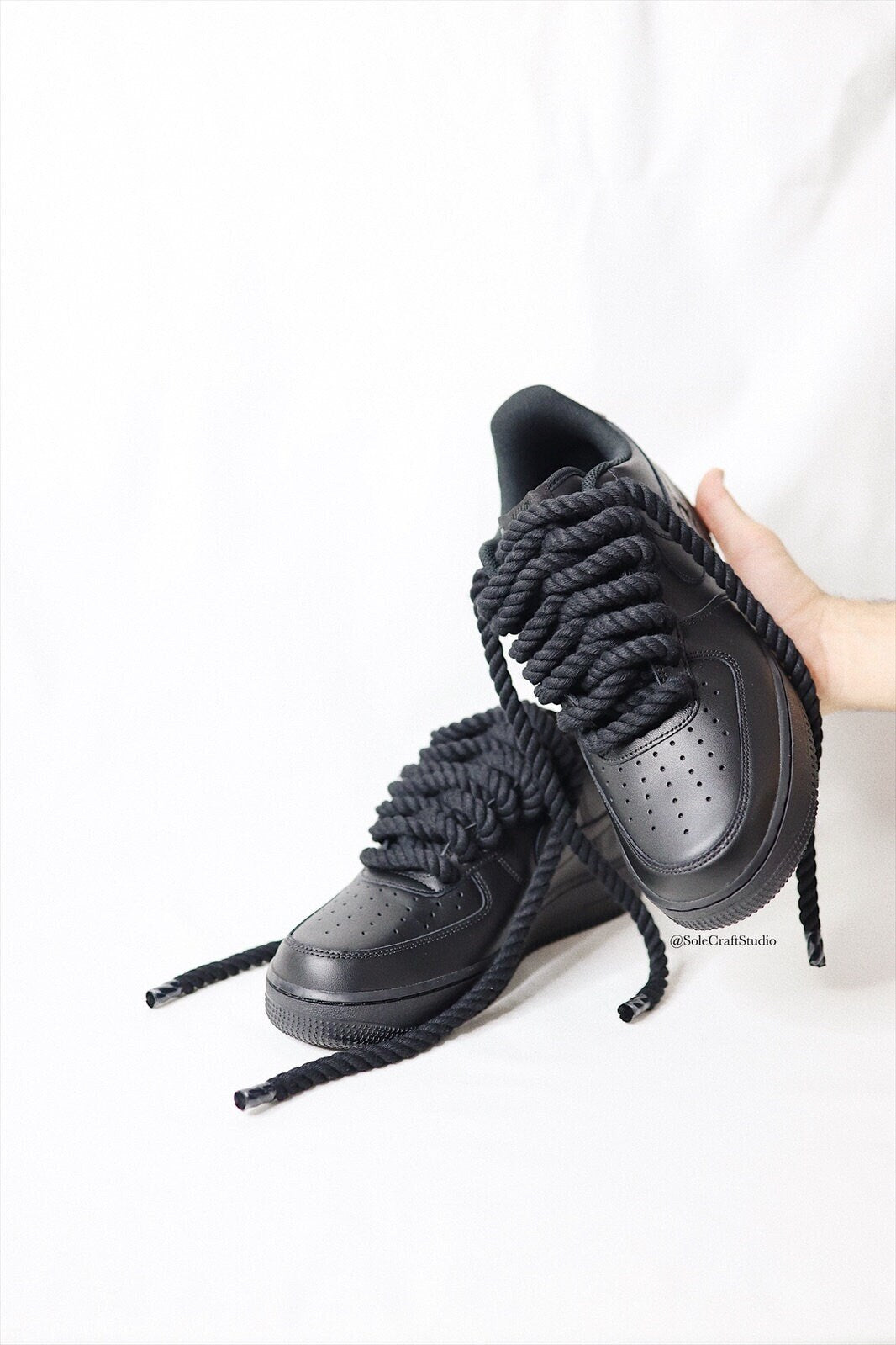 AIR force 1 rope force 黒　27.5 Nike Air Force 1 Black “Rope Laces Gray Tint” V1