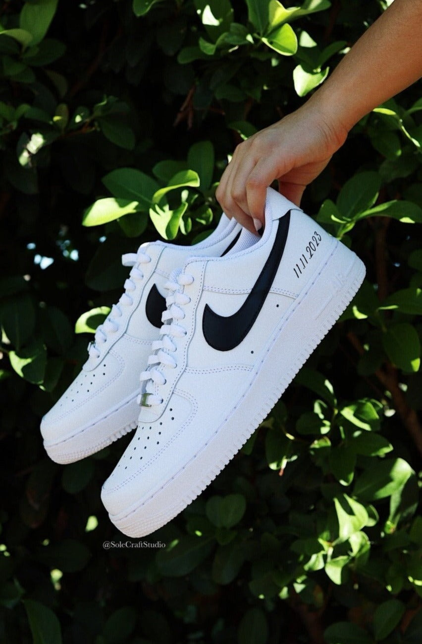 Bride and Groom Jordans Air Force Black solecraftstudio