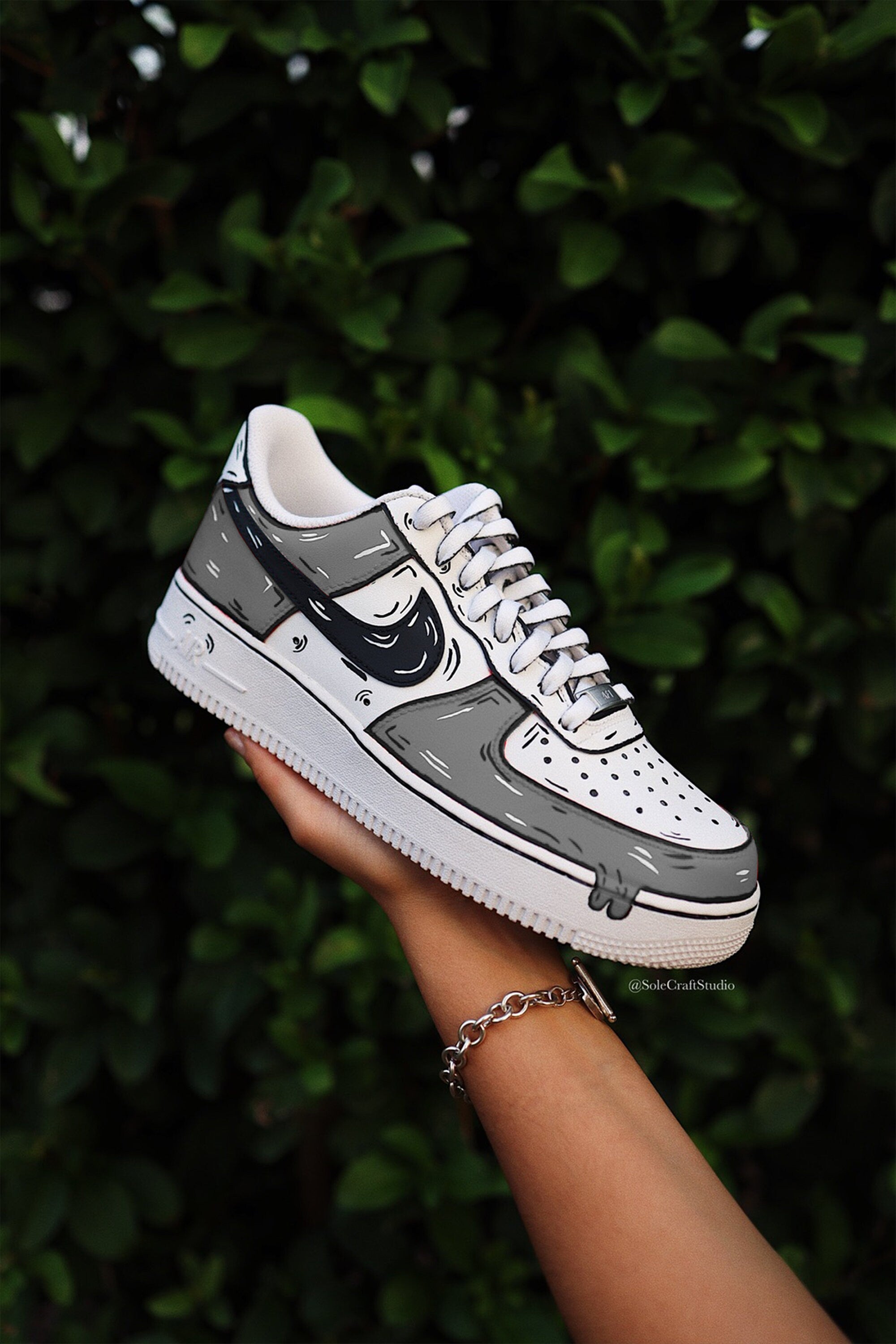 Air Force 1 Sneakers Cartoon Drip Painted Sneakers solecraftstudio